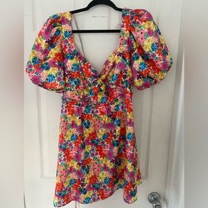 Puff Sleeve Mini Dress